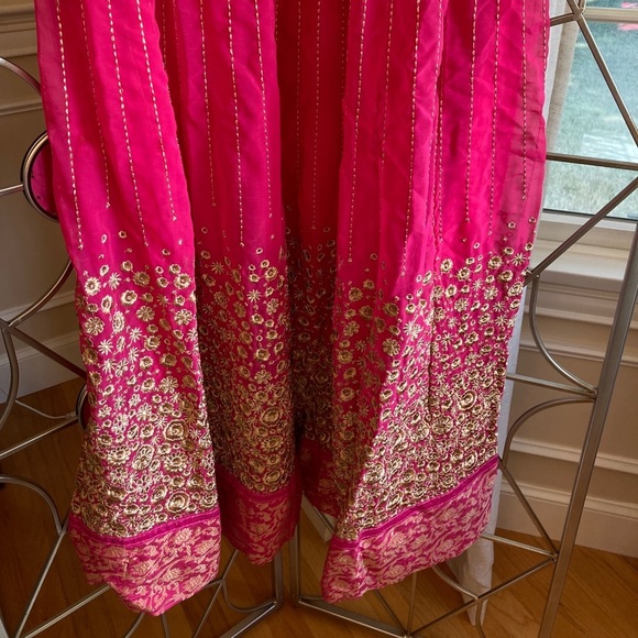 Indian Designer Hot Pink Georgette Anarkali Suit - Picture 7 of 12